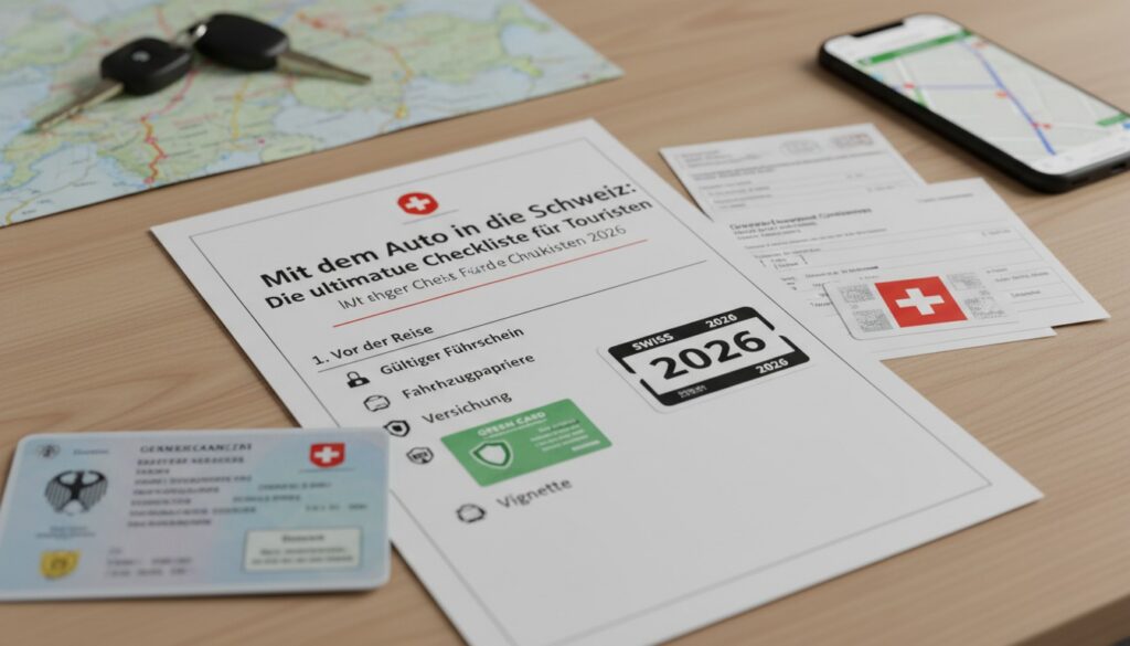 Mit dem Auto in die Schweiz: Die ultimative Checkliste für Touristen 2026